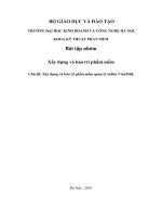 Báo cáo xây dựng và bảo trì phần mềm - Đề tài Xây dựng và bảo trì phần mềm quản lý online VinaMilk