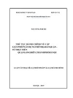 Thủ tục hành chính về cấp giấy phép xây dựng trên địa bàn quận, từ thực tiễn quận Long Biên – Thành phố Hà Nội (Luận văn thạc sĩ file word)