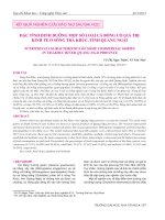 Đặc tính dinh dưỡng một số loài cá bống có giá trị kinh tế ở sông Trà Khúc, tỉnh Quảng Ngãi