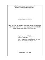Một số giải pháp giúp trẻ 24   36 tháng tuổi nhận biết và phân biệt ba màu xanh, đỏ, vàng tại trường mầm non nga vịnh  
