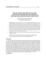 Rèn các kĩ năng đọc hiểu cho học sinh qua dạy học đọc hiểu thể thơ Cinquains sách giáo khoa ngôn ngữ nghệ thuật của Mỹ