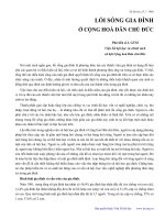 Lối sống gia đình ở cộng hòa dân chủ Đức