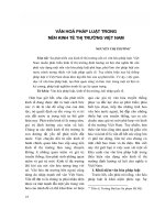 Văn hoá pháp luật trong nền kinh tế thị trường Việt Nam