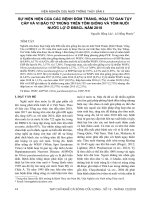 Sự hiện hiện của các bệnh đốm trắng, hoại tử gan tụy cấp và vi bào tử trùng trên tôm giống và tôm nuôi nước lợ ở ĐBSCL năm 2018