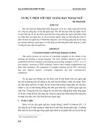 Ẩn dụ ý niệm với việc giảng dạy ngoại ngữ