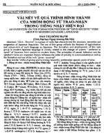 Vài nét về quá trình hình thành của nhóm động từ trao-nhận trong Tiếng Nhật hiện đại