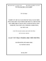 Nghiên cứu đề xuất giải pháp kỹ thuật giảm thiểu phát thải Thủy ngân trong khí thải của một số nhà máy nhiệt điện sử dụng than Antraxi