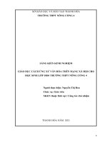 Giáo dục cách ứng xử văn hóa trên mạng xã hội cho học sinh lớp 10b4 trường THPT nông cống 4 