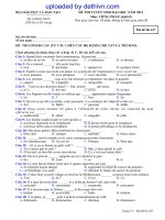Đề thi đại học môn Tiếng Pháp khối D năm 2013 | dethivn.com