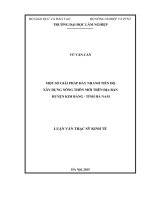 Một số giải pháp đẩy nhanh tiến độ xây dựng nông thôn mới trên địa bàn huyện kim bảng   tỉnh hà nam 