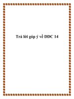 Trả lời góp ý về DDC 14