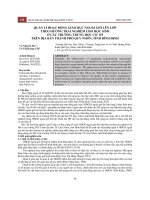 Quản lí hoạt động giáo dục ngoài giờ lên lớp theo hướng trải nghiệm cho học sinh ở các trường trung học cơ sở trên địa bàn thành phố Quy Nhơn, tỉnh Bình Định