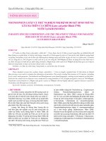 Thành phần loài và thử nghiệm trị bệnh do ký sinh trùng gây ra trên cá Chẽm (Lates calcarifer Bloch, 1790) nuôi tại Khánh Hoà