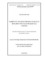 Nghiên cứu xây dựng phương án quản lý rừng bền vững tại vườn quốc gia tam đảo 