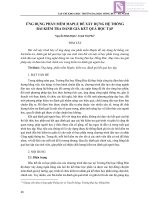Ứng dụng phần mềm Maple để xây dựng hệ thống bài kiểm tra đánh giá kết quả học tập