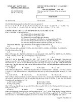 De thi thu Dai hoc lan 2 Truong THPT Tieu La