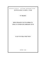 Phân tích báo cáo tài chính của công ty cổ phần dầu khí quốc tế PS 