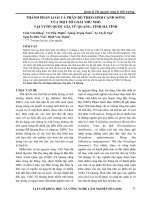 Thành phần loài và phân bố theo sinh cảnh sống của một số loài thú nhỏ tại Vườn Quốc gia Vũ Quang, tỉnh Hà Tĩnh