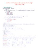 luu y trong on thi tot nghiep