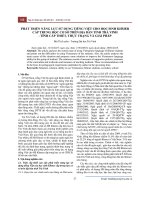 Phát triển năng lực sử dụng tiếng Việt cho học sinh Khmer cấp trung học cơ sở trên địa bàn tỉnh Trà Vinh - tính cấp thiết, thực trạng và giải pháp