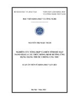 Nghiên cứu tổng hợp và biến tính bề mặt nano silica cấu trúc rỗng định hướng ứng dụng mang thuốc chống ung thư 