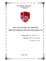 Bài tập Giao dịch thương mại quốc tế