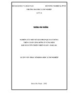 Nghiên cứu một số giải pháp quản lý rừng trên cơ sở cộng đồng ở vùng đệm khu bảo tồn thiên nhiên easo   đắc lăk 