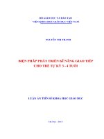 Biện pháp phát triển kĩ năng giao tiếp cho trẻ tự kỷ 3   4 tuổi 