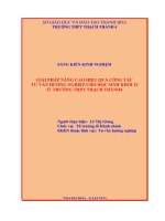 Giải pháp nâng cao hiệu quả công tác tư vấn hướng nghiệp cho học sinh khối 12 ở trường THPT thạch thành4 