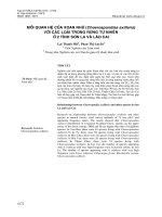 Mối quan hệ của xoan nhừ (Choerospondias axillaris) với các loài trong rừng tự nhiên ở 2 tỉnh Sơn La và Lào Cai