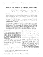 Đánh giá tình hình sử dụng chế phẩm vi sinh trong nuôi tôm ở đồng bằng sông Cửu Long