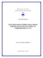 Giải Pháp Hoàn Thiện Hoạt Động Chuỗi Cung Ứng Tại Công Ty