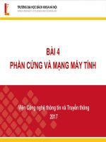 Bài giảng Nhập môn công nghệ thông tin và truyền thông: Bài 4 - Viện Công nghệ thông tin và truyền thông (ĐH Bách khoa Hà Nội)