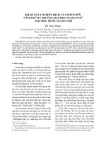 Khảo sát lỗi biên dịch của sinh viên năm thứ ba trường Đại học Ngoại ngữ - Đại học Quốc gia Hà Nội