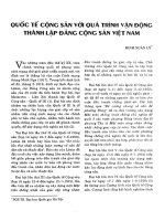 Quốc tế cộng sản với quá trình vận động thành lập Đảng Cộng sản Việt Nam