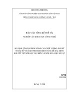 Báo cáo tổng kết đề tài nghiên cứu khoa học công nghệ so sánh, tìm giải pháp nâng cao chất lượng ảnh kỹ thuật số với ảnh phim rơnghen dùng để xác định khuyết tật mối hàn tàu biển và mối hàn chịu áp lực 