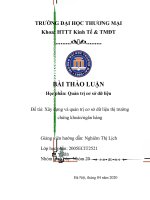 Xây dựng và quản trị cơ sở dữ liệu thị trường chứng khoánngân hàng