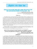 Giám sát sự lưu hành virus cúm A/H5N6 trên đàn gia cầm tỉnh Lạng Sơn bằng phương pháp Realtime - PCR