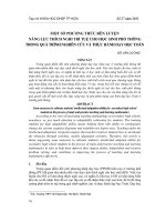 Một số phương thức rèn luyện năng lực thích nghi trí tuệ cho học sinh phổ thông trong quá trình nghiên cứu và thực hành dạy học Toán - Đỗ Văn Cường