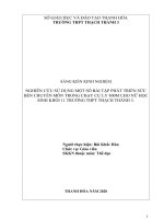 Nghiên cứu sử dụng một số bài tập phát triền sức bền chuyên môn trong chạy cự ly 800m cho nữ học sinh khối 11 trường thpt thạch thành 3 