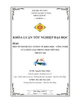 Một số thành tựu cơ bản về khoa học   công nghệ của nhân loại trong thập niên đầu thế kỷ xxi  