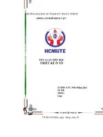 Tiểu luận cuối kỳ môn Thiết Kế Ô Tô thầy Đặng Quý ĐH SPKT TP.HCM