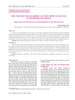 Tiêu thụ một số loài động vật thân mềm và giáp xác ở thành phố Nha Trang