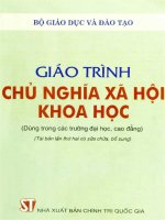 Giáo trình Chủ nghĩa xã hội khoa học (dùng trong các trường đại học và cao đẳng): Phần 1
