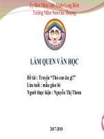 Lĩnh vực PTNN : Truyện Thỏ con ăn gì? Lứa tuổi: MGB