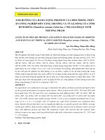 Ảnh hưởng của hàm lượng protein và lipid trong thức ăn công nghiệp đến tăng trưởng và tỷ lệ sống của tôm hùm bông (Panulirus ornatus Fabricius, 1798) giai đoạn nuôi