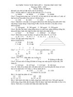 De thi Olympic Toan 4 Thanh pho Viet Tri