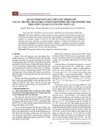 Quản lí đội ngũ giáo viên chủ nhiệm lớp tại các trường trung học cơ sở ở thành phố Việt Trì, tỉnh Phú Thọ theo tiếp cận quản lí nguồn nhân lực