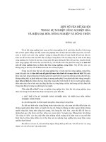 Một số vấn đề xã hội trong sự nghiệp công nghiệp hóa và hiện đại hóa nông nghiệp và nông thôn - Tương Lai