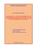 Sử dụng hiệu quả phương pháp ghép trục để giải nhanh các bài tập về tìm số điểm cực trị của hàm hợp, giúp học sinh giải nhanh các bài tập về tìm số điểm cực trị   phần 1 